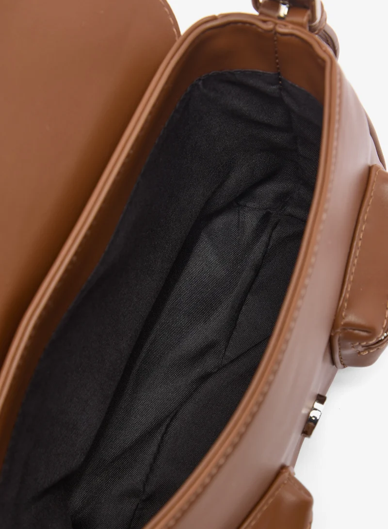 Ginger Brown Buckle Detail Crossbody for Women | Best Price UAE